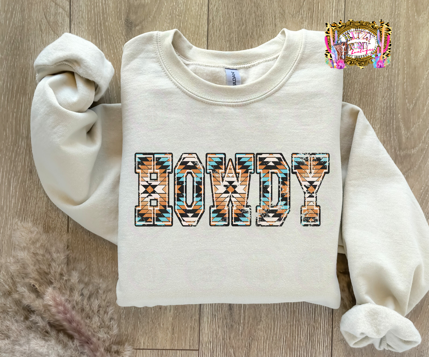 HOWDY Aztec Crewneck Sweatshirt