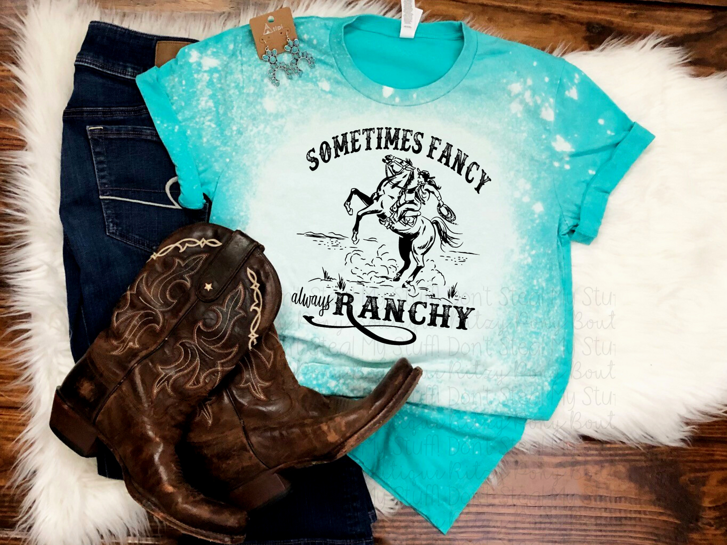 Sometimes Fancy Always Ranchy Graphic Tee
