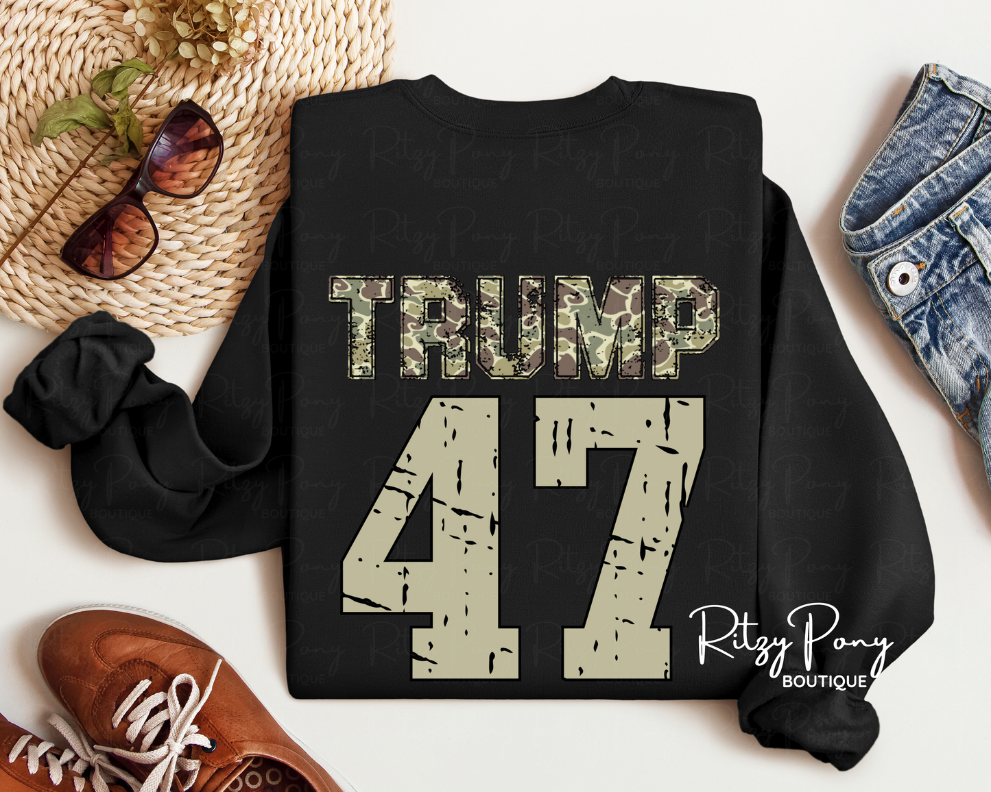 TRUMP 47 CAMO SHIRT - HOODIE