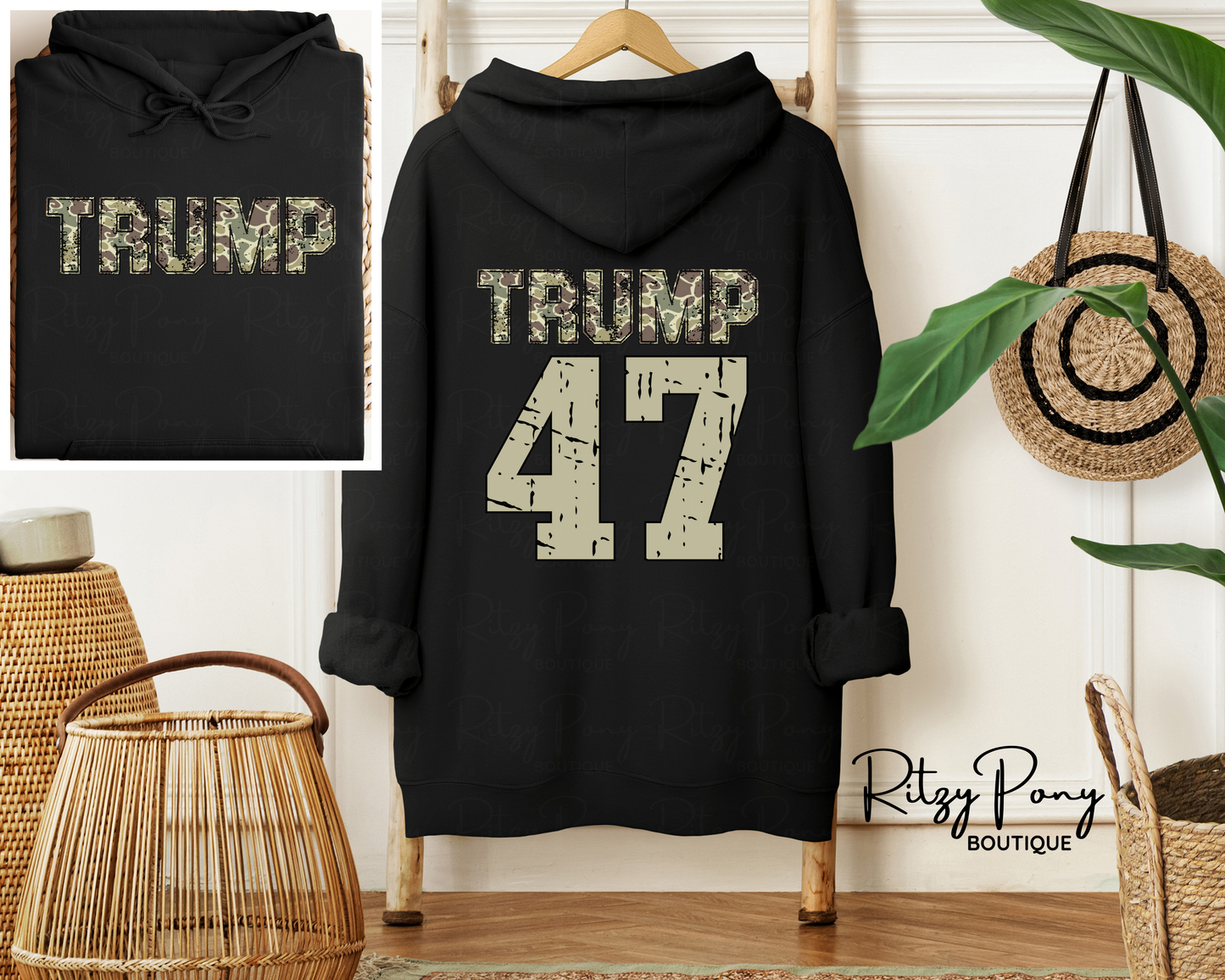 TRUMP 47 CAMO SHIRT - HOODIE