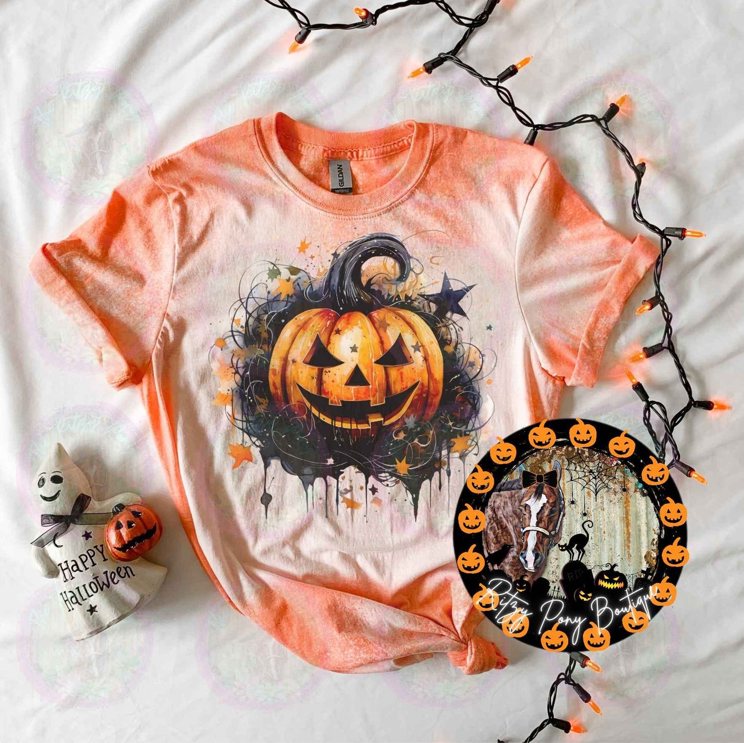 Pretty but Creepy Pumpkin Shirt