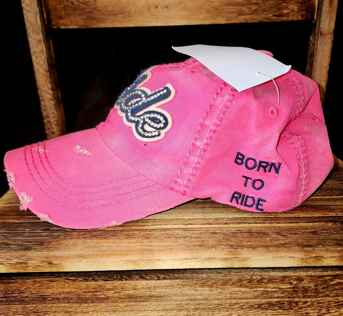 Hot Pink Bling "RIDE" Baseball Cap