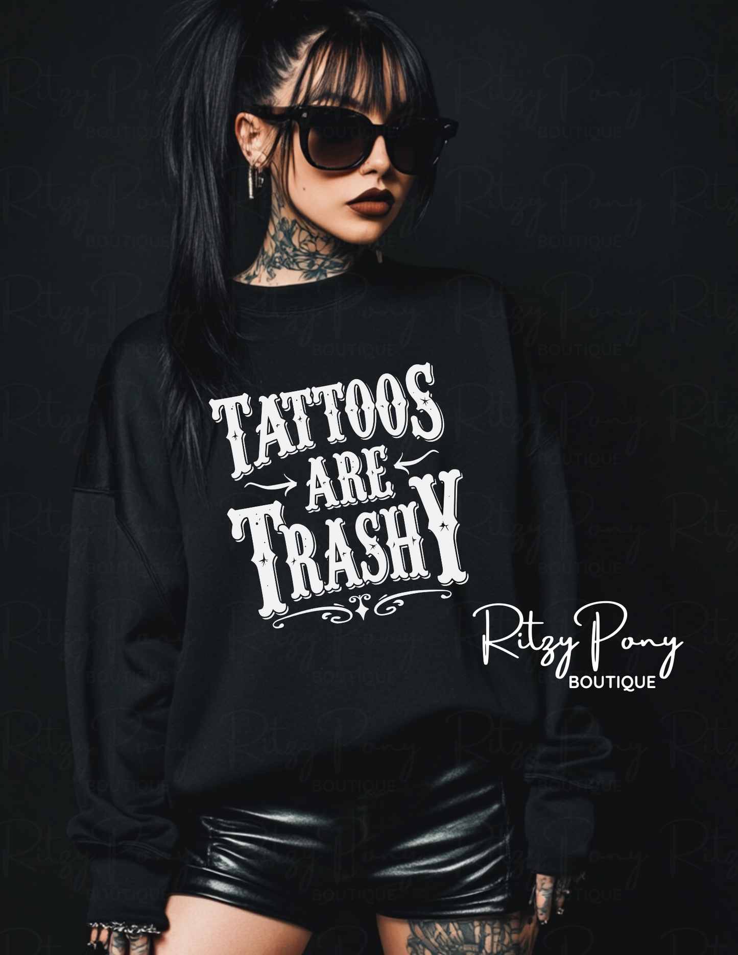 TATTOOS ARE TRASHY SWEATSHIRT