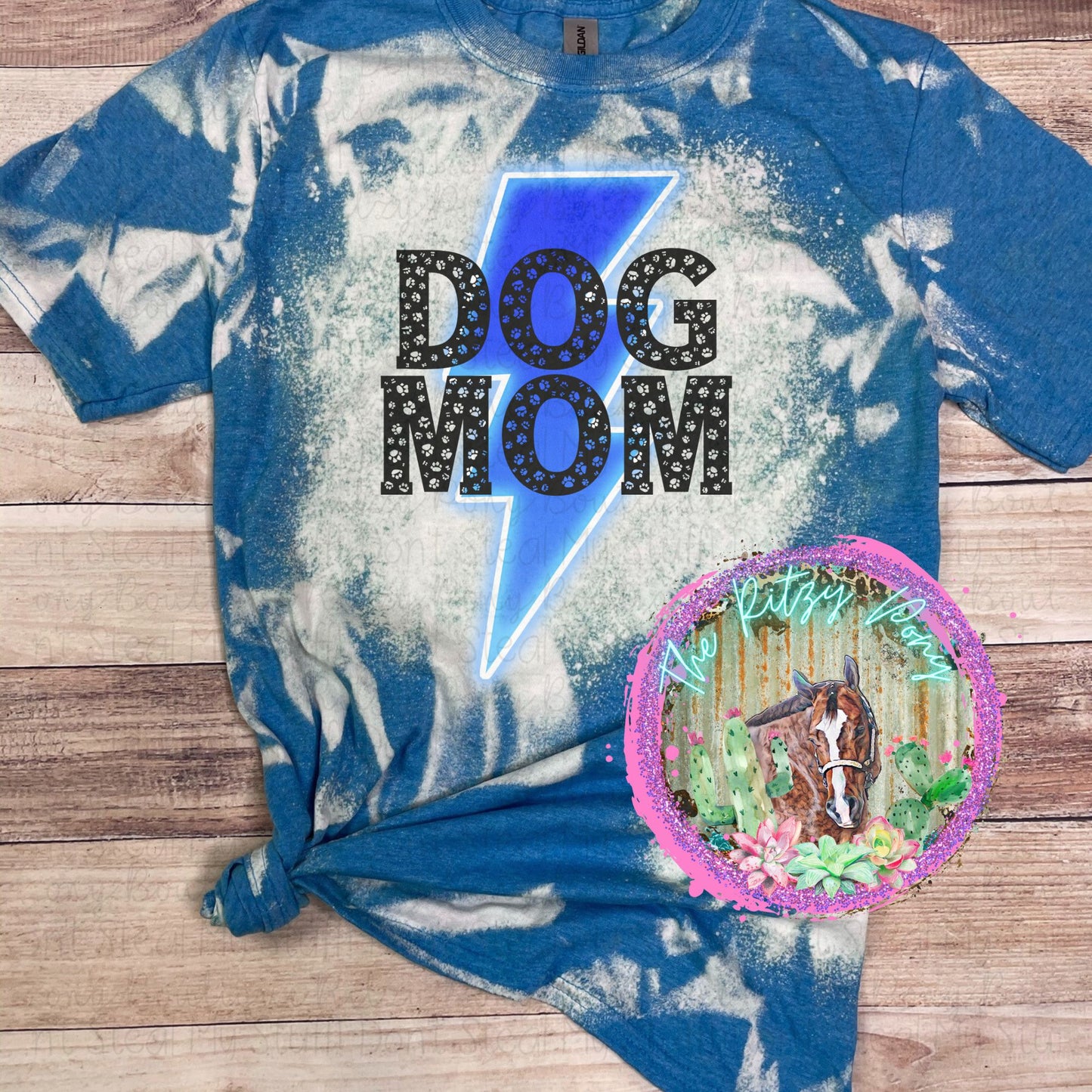 DOG MOM Neon Bolt Shirt