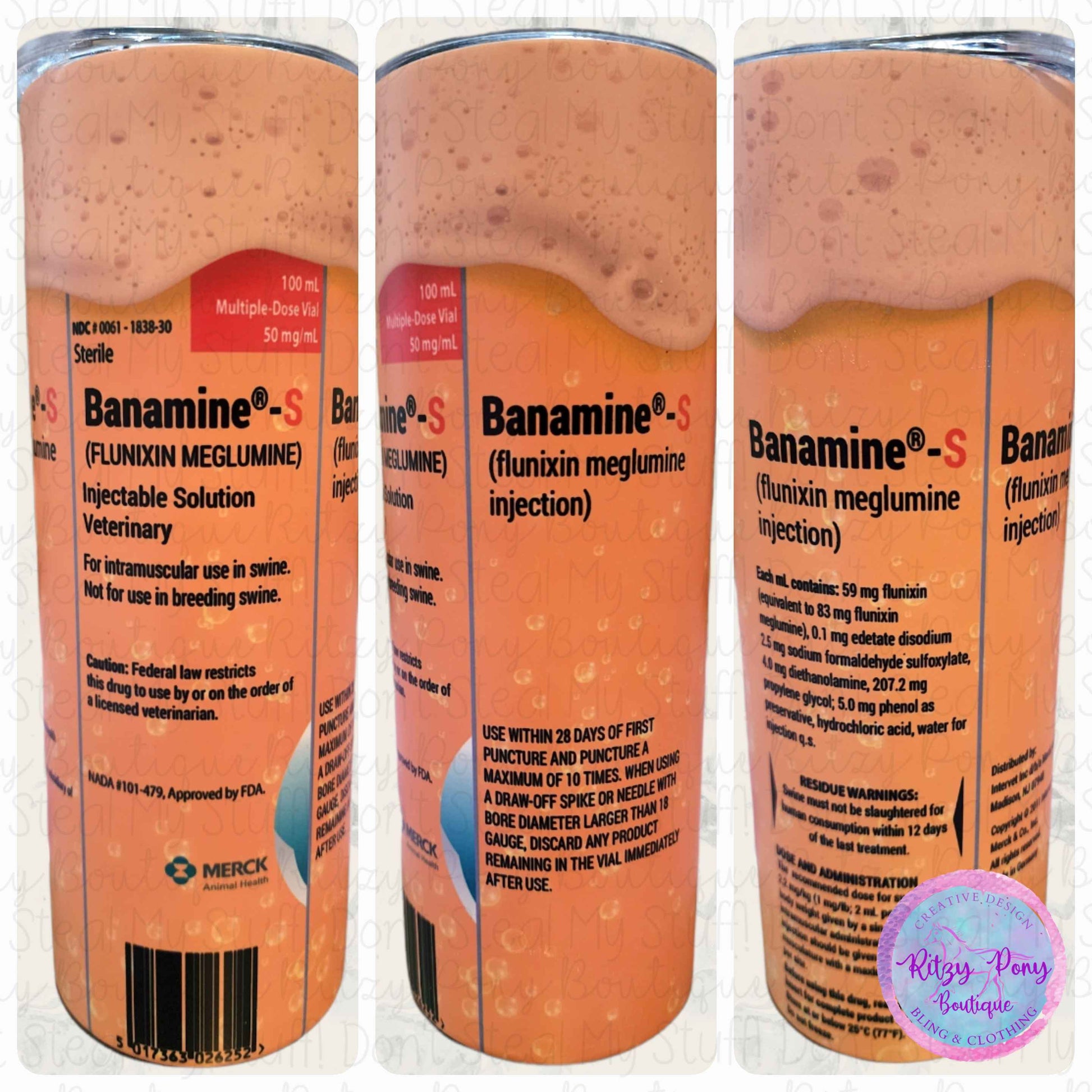 Banamine Tumbler -- BANAMINE Mimosa Hot/Cold Beverage Tumbler - The Ritzy Pony Boutique