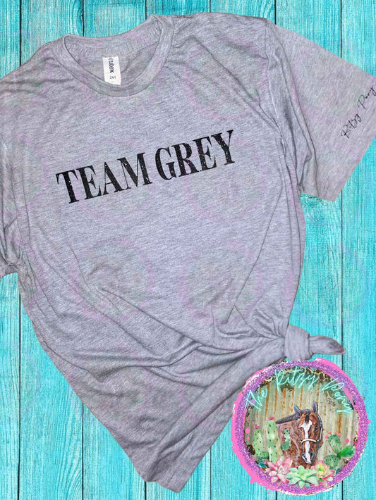 Team Grey Glitter Tee
