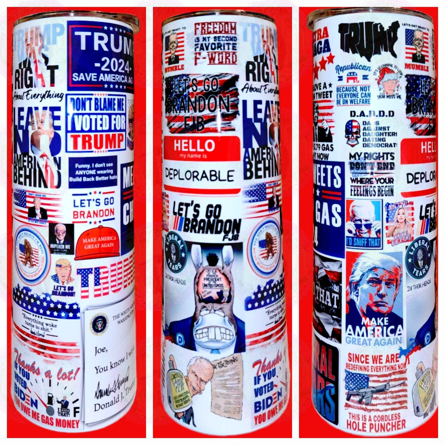 Trump 2024 Collage Tumbler